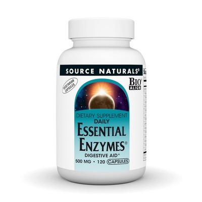 Source Naturals Essential Enzymes 500mg Bio-Aligned 120 Count (Pack of 1)
