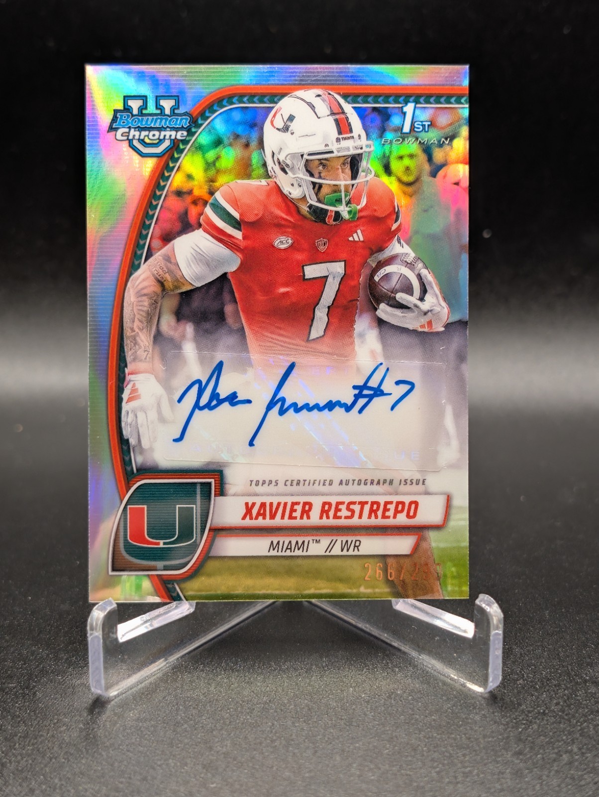 2024 Bowman U Chrome Prospect Refractor /299 Xavier Restrepo #PA-XRE Auto