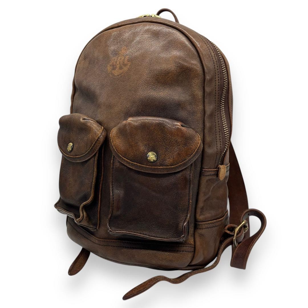 distressed leather backpack Handcrafted Work Travel 18SKB04 This versatile leather bag is ideal for school Brown Leather Backpack: OC PACK