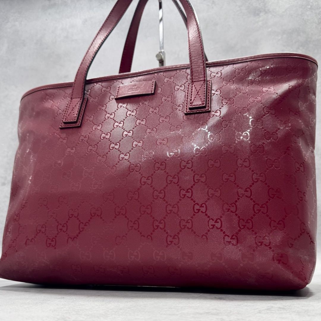 Gucci Authentic Wine Red A4 Tote Bag for Women with Shoulder Strap