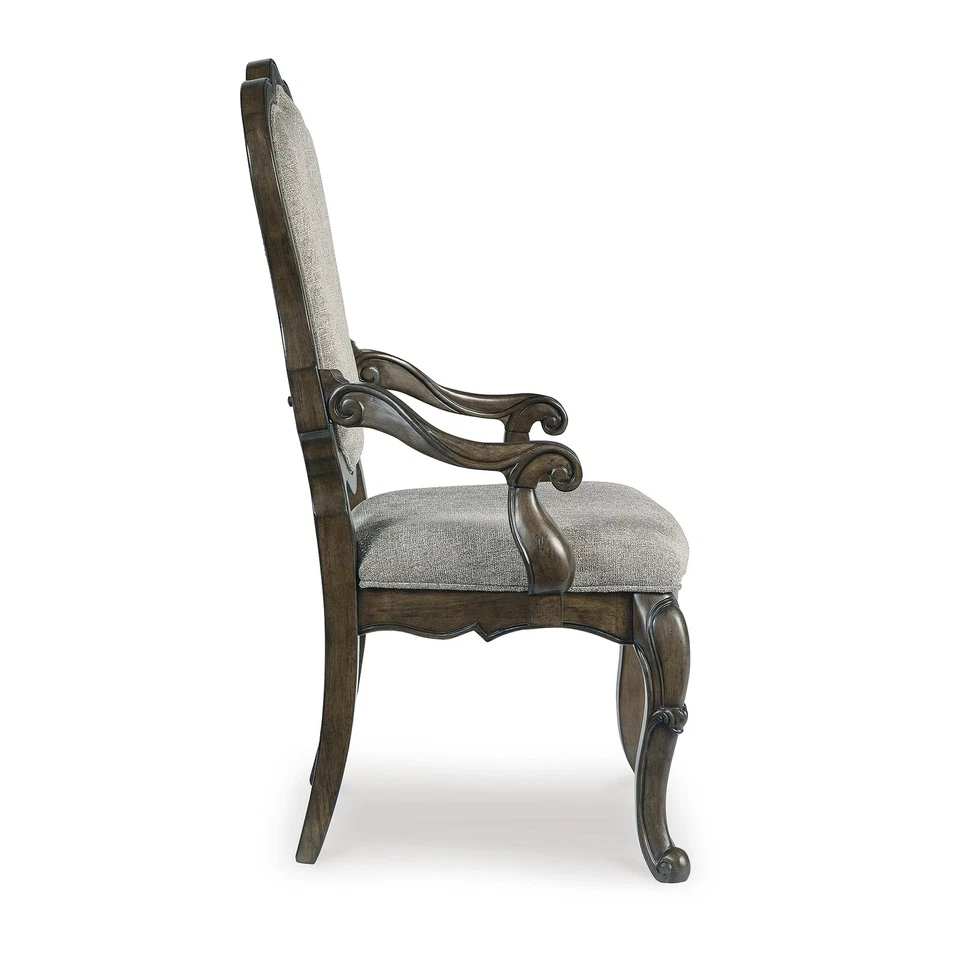 Cadeira Signature Design by Ashley Maylee braço de jantar, conjunto de 2, marrom escuro - Imagem 3 de 4