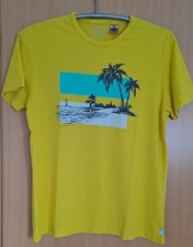 S. Oliver Herren-T-Shirt, gelb,  miit Palmena...