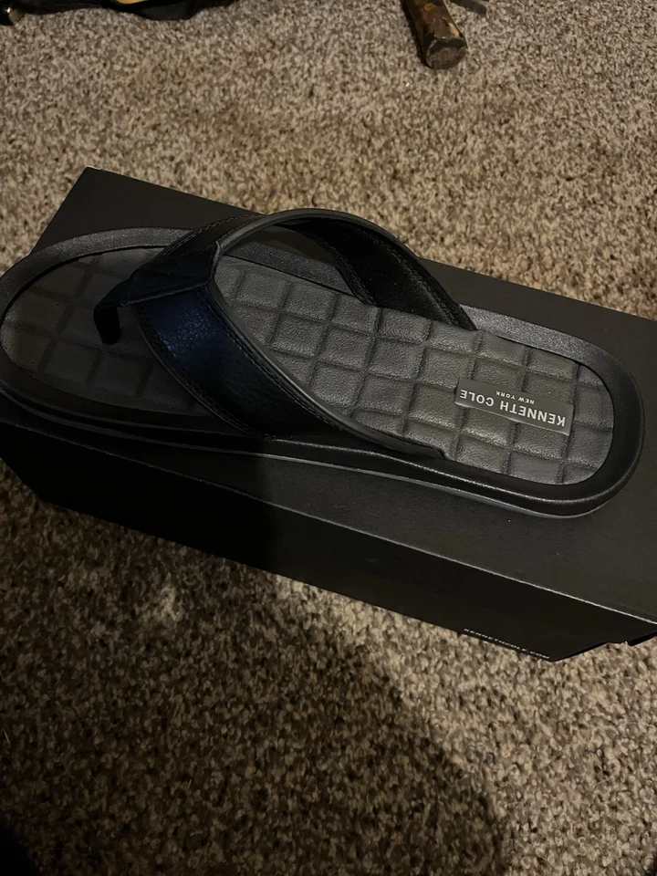 Sandalias negras Kenneth Cole talla 11 nuevas para hombre punta abierta Foto 2 de 4