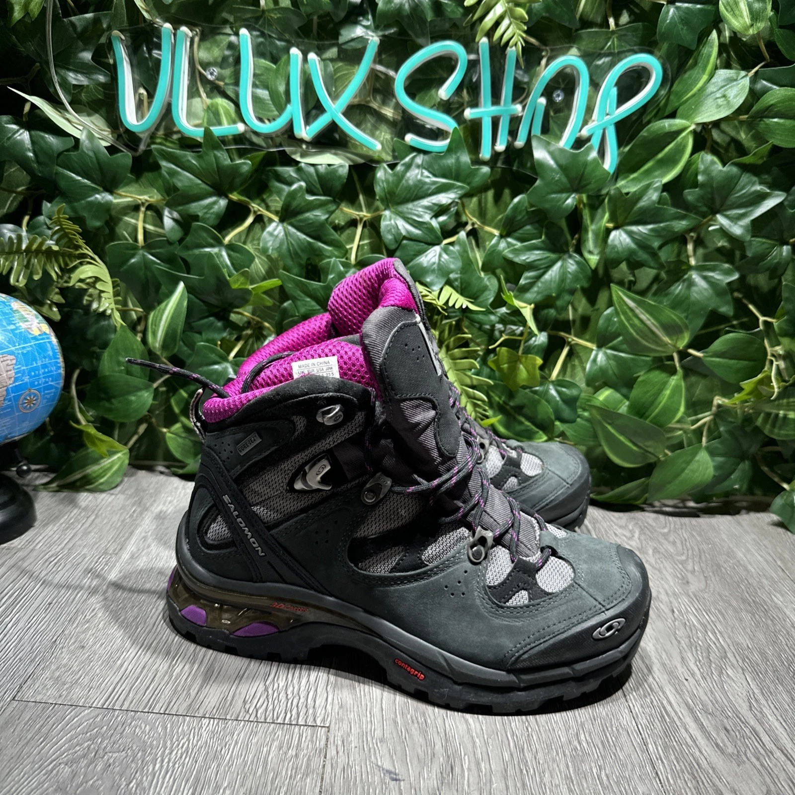 Salomon Boots Womens Sz 6.5 Comet 3 Lady GTX Waterproof Hiking Trail Camping