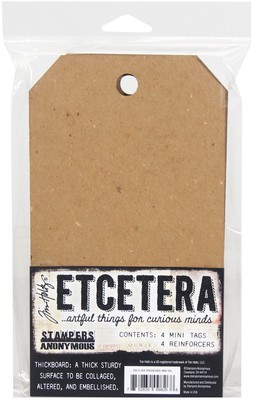 3 Stück Tim Holtz Etcetera Mini Tag THETC004