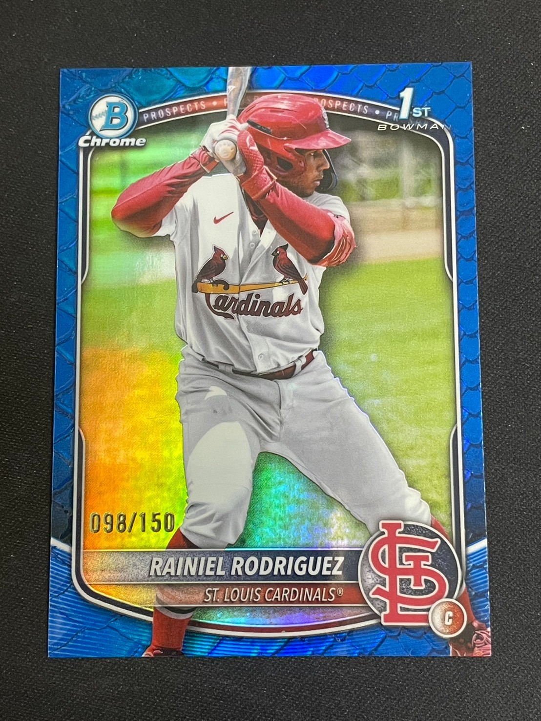 Rainiel Rodriguez 2025 Topps Bowman Chrome /150 Blue Reptilian #BCP-200