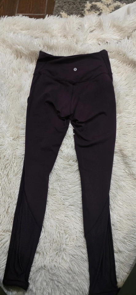 Lululemon lila Netz Seite volle Länge Leggings Größe 6 - Bild 2 von 4