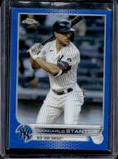 2022 Topps Chrome Giancarlo Stanton Blue Refractor #/150 Yankees