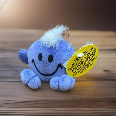 Dan Dee Purple Smiley Face Happy Face Wobblers Pull String Vibrating Plush 3 