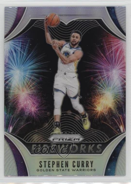 2019-20 Panini Prizm Fireworks Silver Prizm Stephen Curry #3 pe8