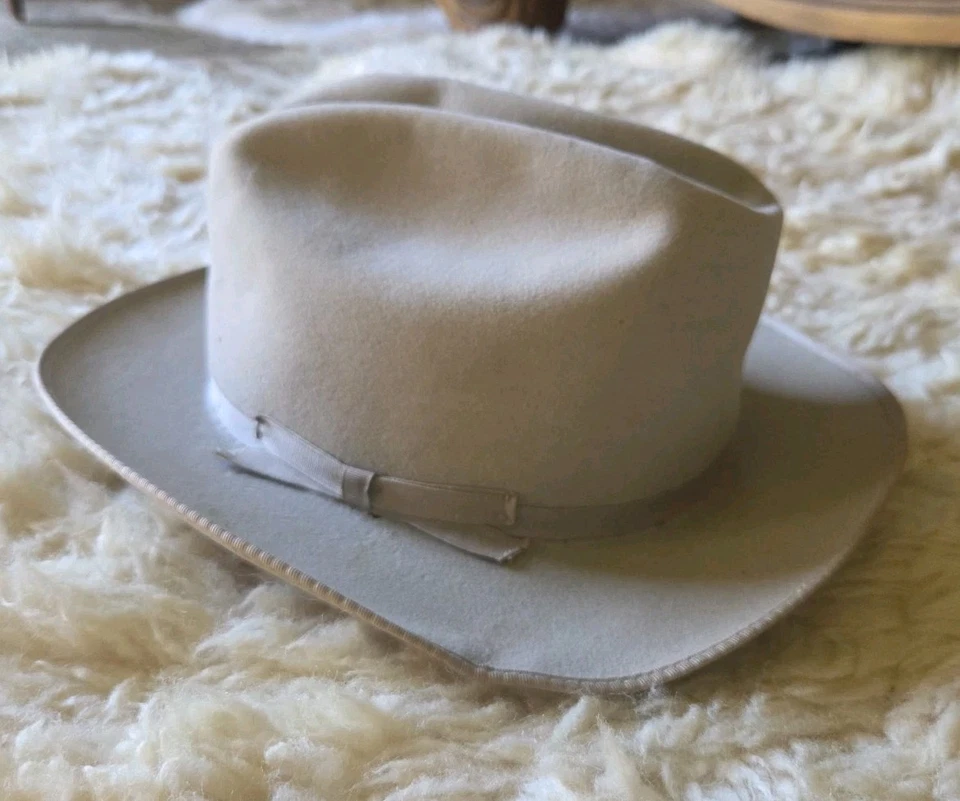 Sombrero de Vaquero Stetson Open Road Fieltro Vintage Años 40 50 Talla 7 1/4 NUEVO Pero *LEER* Foto 2 de 4