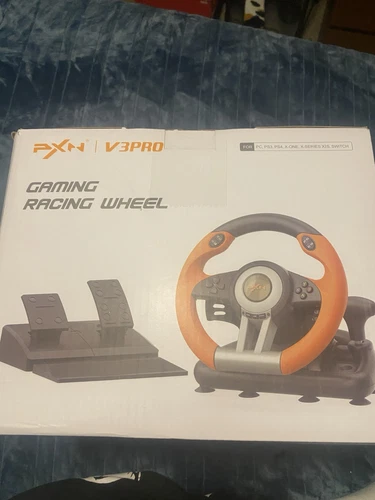 PXN V3 Pro Gaming Racing Wheel With Pedals For Xbox One PC PS3 PS4 Switch Orange