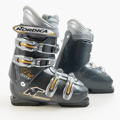 Nordica Women's One Flex Index 40 Ski/Snow Boots, Dark Grey/Silver, 24.5