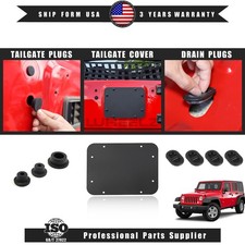 8 Pcs Spare Tire Plate Cover Drain Plugs Tailgate Plugs Fit Jeep Wrangler Jk