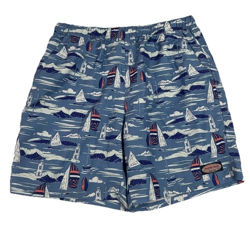 Vineyard Vines Men's 7" Inseam Flat Front Chino Island Shorts – Soft Cotton, Blue, Regular Fit - View #3