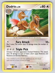 Dodrio 46/123 Mysterious Treasures Uncommon Pokemon Card