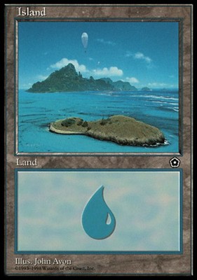 1x Island (155) Heavy Play MTG Magic - Kid Icarus -