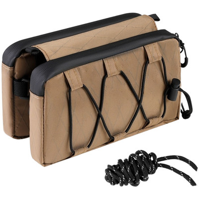Bike Top Tube Bag Waterproof Nylon Lightweight 20x8x12cm for Road and MTB Use