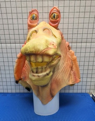 Vintage 1990s Jar Jar Binks Star Wars George Lucus Rubber Halloween/Cosplay Mask