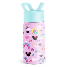 Water Bottle 14oz Insulated Stainless Steel Disney Minnie Mouse Purple Simple