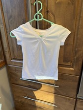 French Toast T-Shirt Top Girls Sz S 6/6X White V-Neck SS Stylish Darling