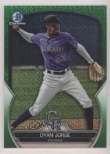 2023 Bowman Chrome Prospects Mega Box Green Mojo Refractor 39/99 Dyan Jorge 04mf