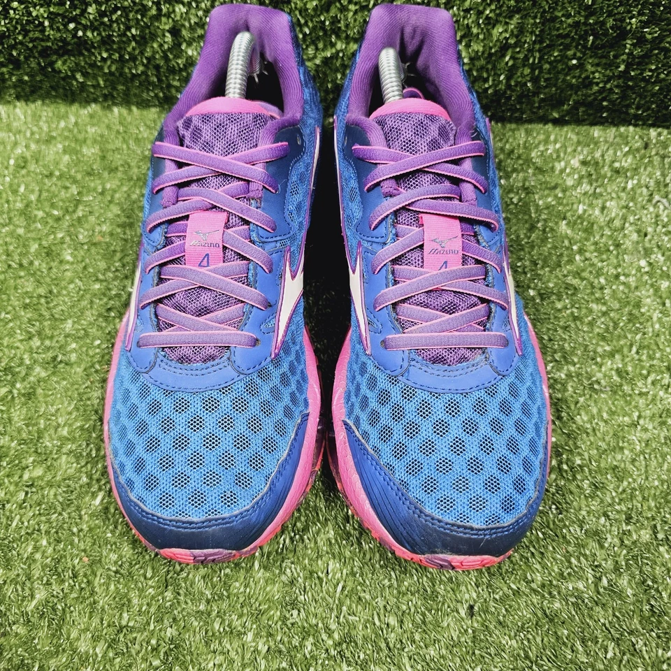 Mizuno Wave Prophecy 4 Blue Pink Athletic Running Sneakers Womens Size 7 - Image 2 of 4