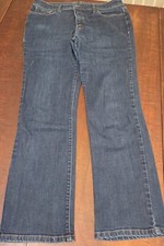 St. Johns Bay Womens Straight Leg Jeans Size 12 Cotton/Spandex Denim