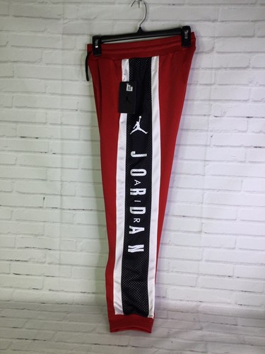 Jordan Nike Big Boys Size L Tricot Jogger Pants Jumpman Logo Spell Out Gym Red - Picture 2 of 11