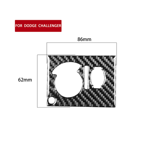 TESIN Carbon Fiber Headlight Switch Knob Cover – For Dodge Challenger 2009-2014 (1-Piece)