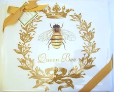 Set/2 Alice's Cottage Cotton Flour Sack Kitchen Tea Towel Queen Bee - NEW