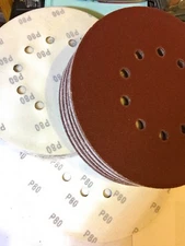 80 Grit Sanding 9" Discs 10 Holes For Drywall Sander 9 inch  10 Pcs Hook & Loop