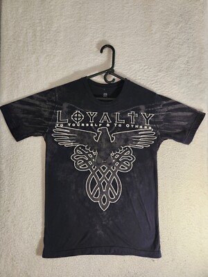 Black T Shirt Loyalty To Yourself & Others Wings Graphic Print Men's M DaGrind 