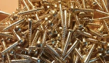 #4 X 3/4" ROUND HEAD PHILLIPS, SOLID BRASS, WOOD SCREWS, SELECT QTY