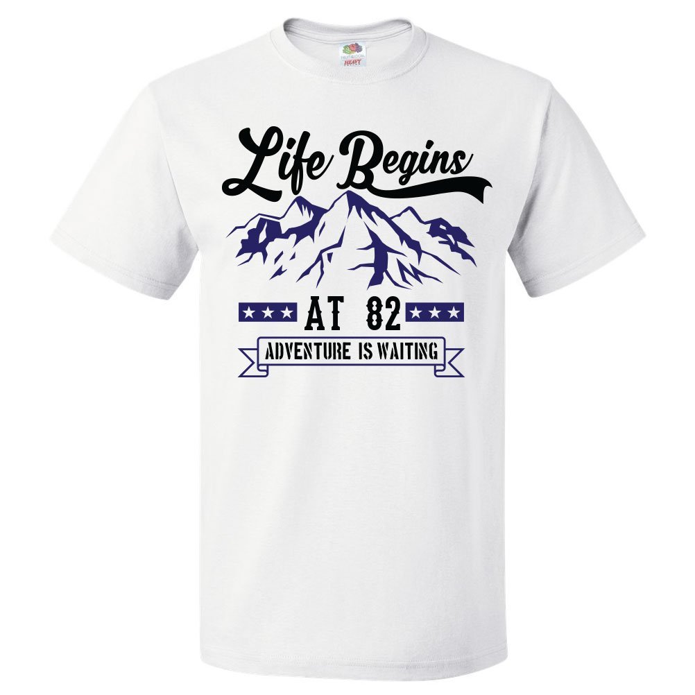 82nd Birthday Gift For 82 Year Old Life Begins T Shirt