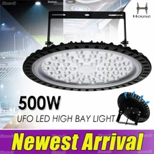 500W UFO LED High Bay Light Shop Lights Warehouse Commercial Lighting Lamp Watt 