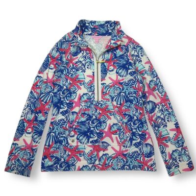 Lilly Pulitzer She She Shells Starfish Skipper Popover Sweatshirt Womens XS
