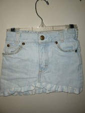 size 6 w20"-22" elastic waist girls Vintage  ruffle hem SKIRT with crystals  40