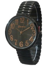Reloj FashionWatch 20108 Venta al por mayor Geneva grande elástico número transparente pistola metal