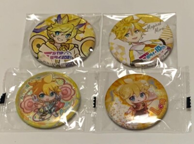 Set of 4  Kagamine len Badge  Magical Mirai 2021  10th & Assort Badge bbb