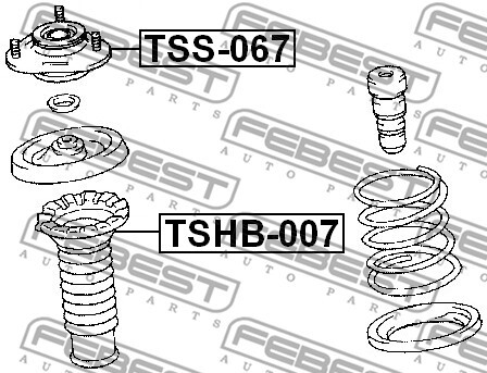 TSS-067 FEBEST Top Strut Mounting for ,TOYOTA