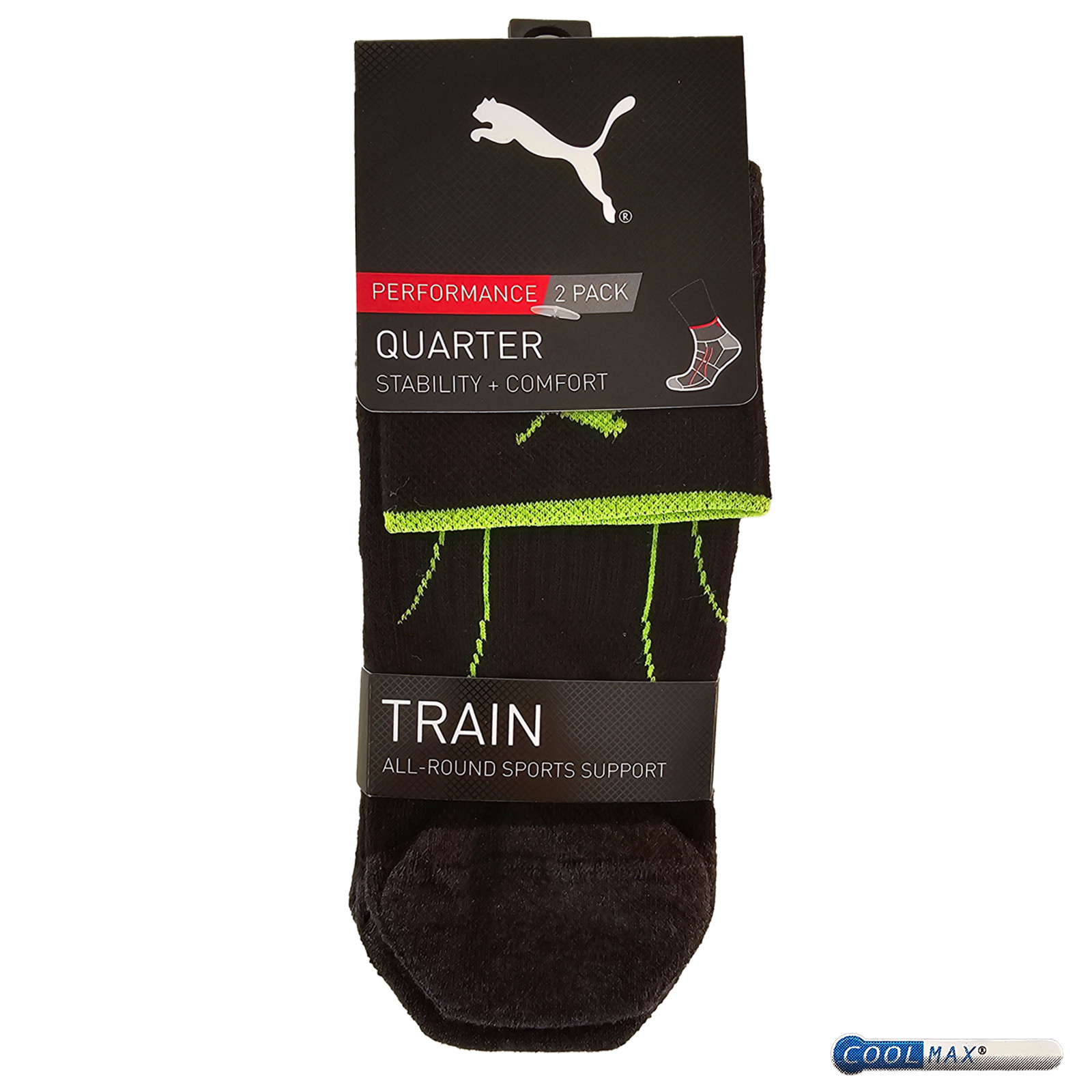PUMA 8-16 paia di calze Performance Train Quarter calze sportive unisex con COOLMAX foto 3