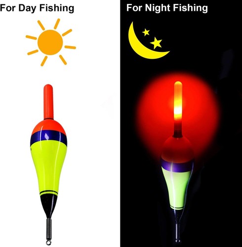 3pcs Luminous Led Light Electronic Vertical Night Fishing Float Buoy Glow Stick