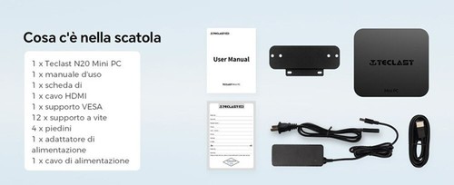 Mini PC Teclast N20 PRO 16GB RAM DDR4 512GB ROM CPU N5095 mini computer wifi BT - Afbeelding 22 van 22