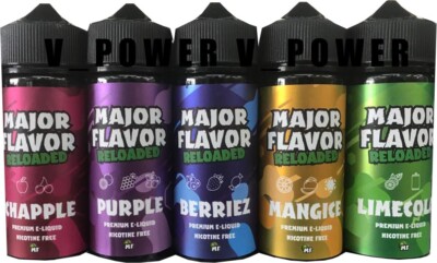 MAJOR FLAVOR RELOADED Vape E Liquid 100ml E Liquid Juice 0MG Vape 70vg 30pg 