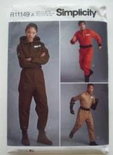 Overalls Ghost busters coplay costume pattern 11149 size XS S M L XL UNCUT