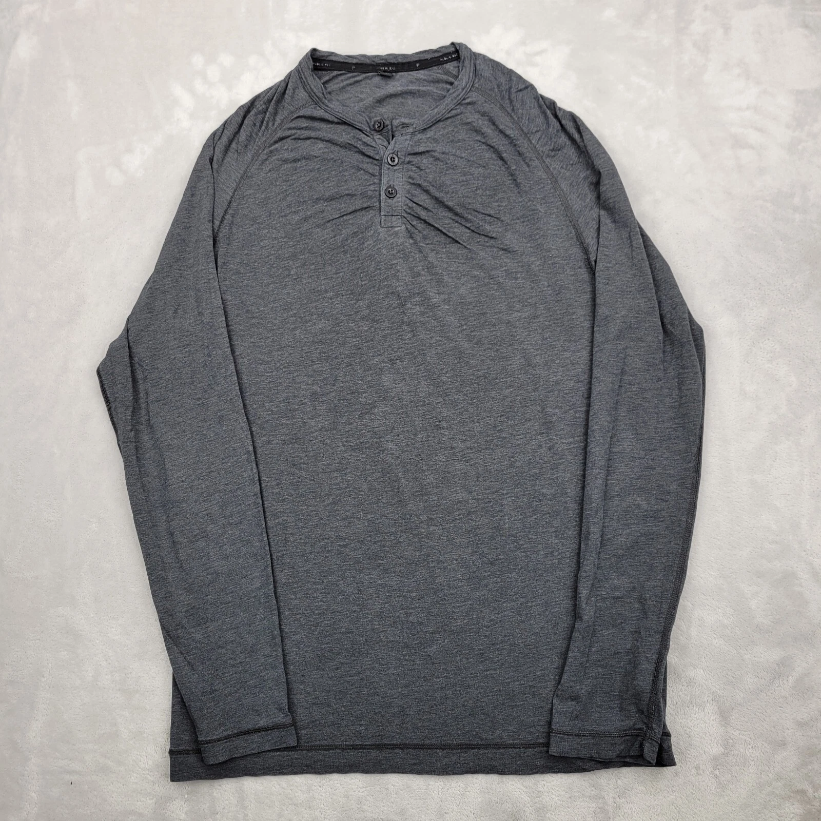 Public Rec Shirt Mens Medium Henley Workout Gym Training Base Layer Basic Adult