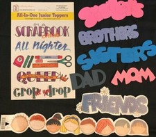 Die Cut Titles: Mom, Dad, Brothers, Sisters, Crop/Scrapbook, Friends,Kids' Faces