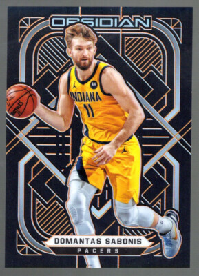 Domantas Sabonis 2020-21 Panini Obsidian #139 Electric Etch Orange /50 Pacers