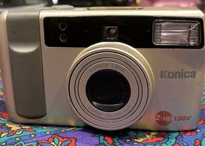 Konica Z Up 130e 35mm Film Point and Shoot Silver Camera